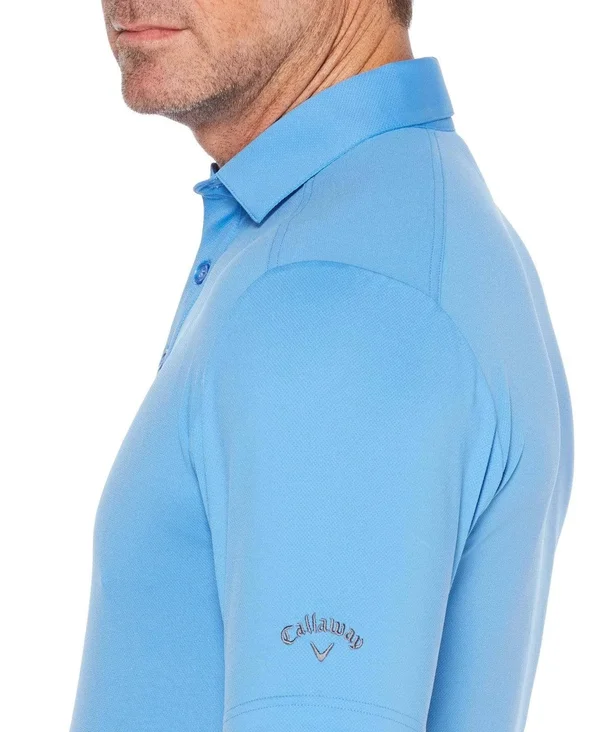 Callaway Men's Cooling Micro Hex Solid Polo Size XL - Marina