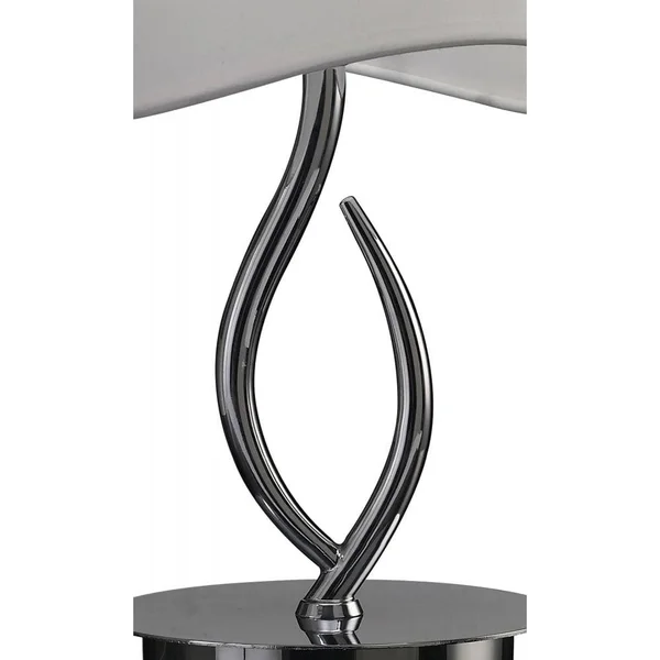 Mantra Lighting 1905 NINETTE 1 Light Table Lamp, Polished Chrome