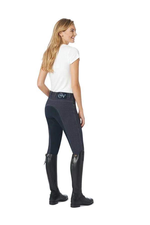 Ovation Euro Jean Front Zip Breeches - Ladies - Full Seat