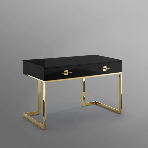 Mandisa Writing Desk Black/Gold