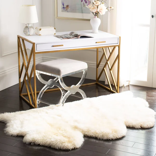 Safavieh Sheep Skin SHS121C Midnight Black Rug 2& x 6& Runner