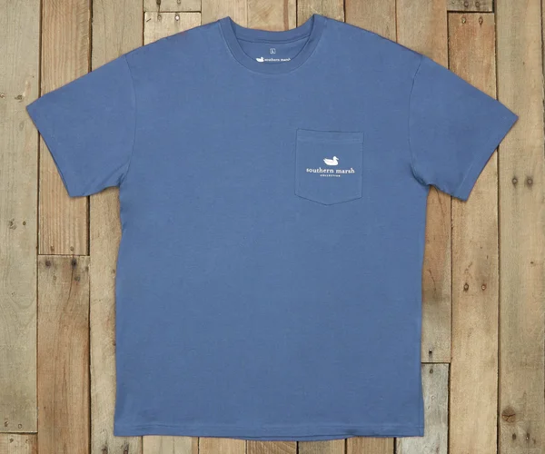 Southern Marsh Vintage Flag Pocket Tee Light Gray - L