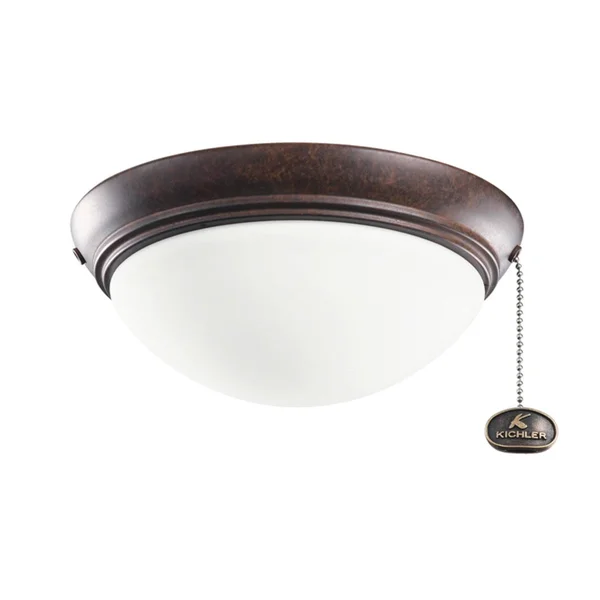 Kichler 380120TZP Small Low Profile Fixture, Tannery Bronze Powder Coat