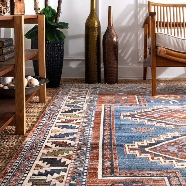 nuLOOM Artie Bohemian Navy 3 ft. x 5 ft. Area Rug - Blue