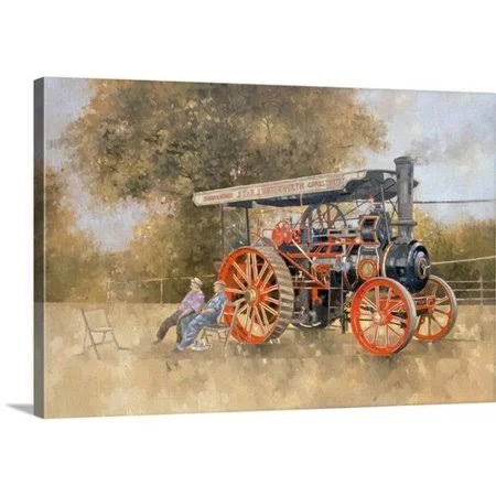 Canvas on Demand Traction Engine at The Great Eccleston Show - 1998 by Peter Miller Painting Print on Canvas Size: 32x22 H x 48x2