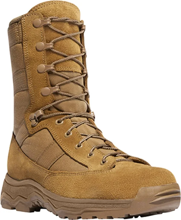 Danner Men's Reckoning Hot 8x22 Combat Boot - Size: 15, Coyote Full Grain Leather/Nylon