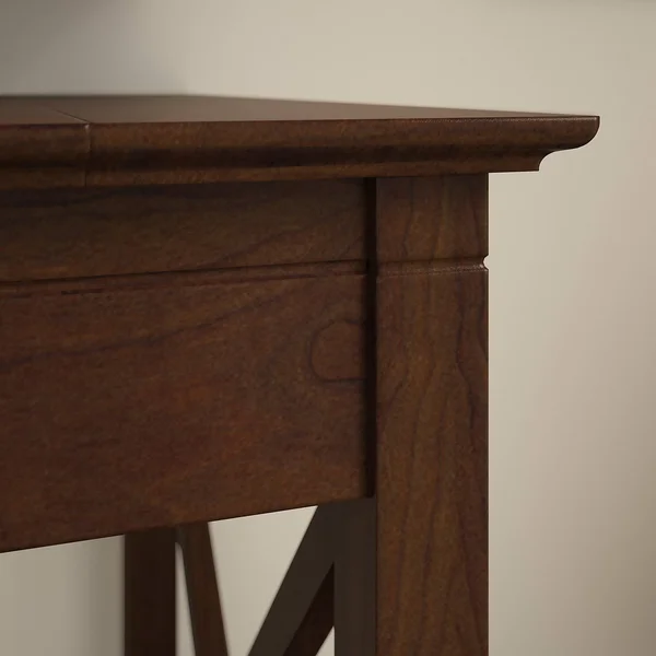 Bush Furniture Key West 48x22 Engineered Wood Writing Desk with Lateral File Cabinet - Dark Gray Hickory (KWS003GH)