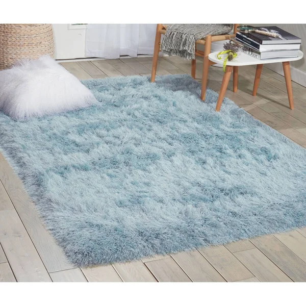 Nourison 7&6x22 x 9&6x22 Kathy Ireland Studio Pearl Shag Rectangle Area Rug