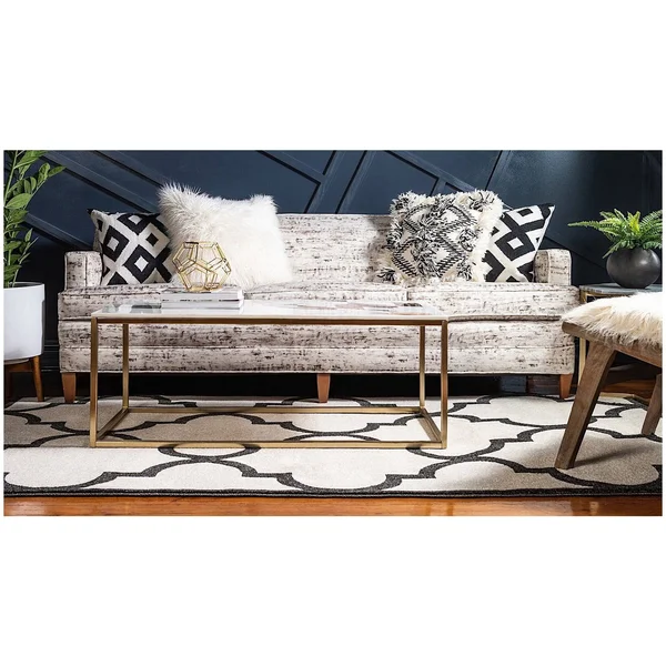 Unique Loom Trellis Contemporary Area Rug Collection - 7&x10& 3116152