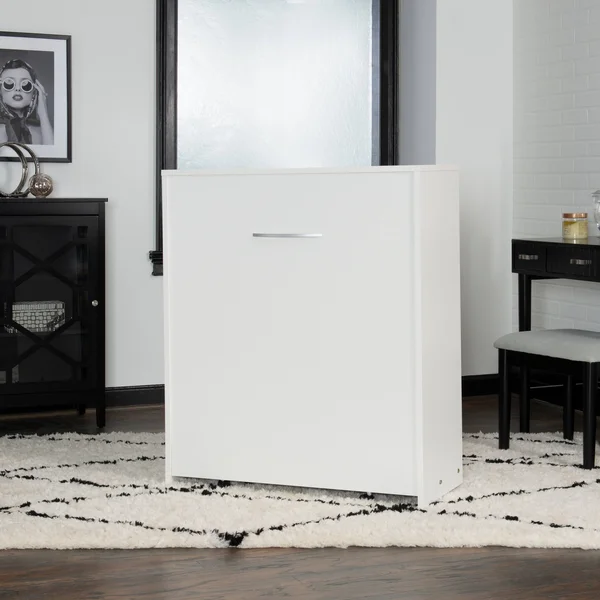 Malus Folding Rollaway Bed with Storage Cabinet and Memory Foam - Twin