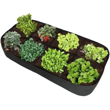 Rectangle Raised Garden Bed - Fabric Raised Garden Bed Bags Planting Container Grow Bag Planter Pot Bed for Plants Flowers and Ve