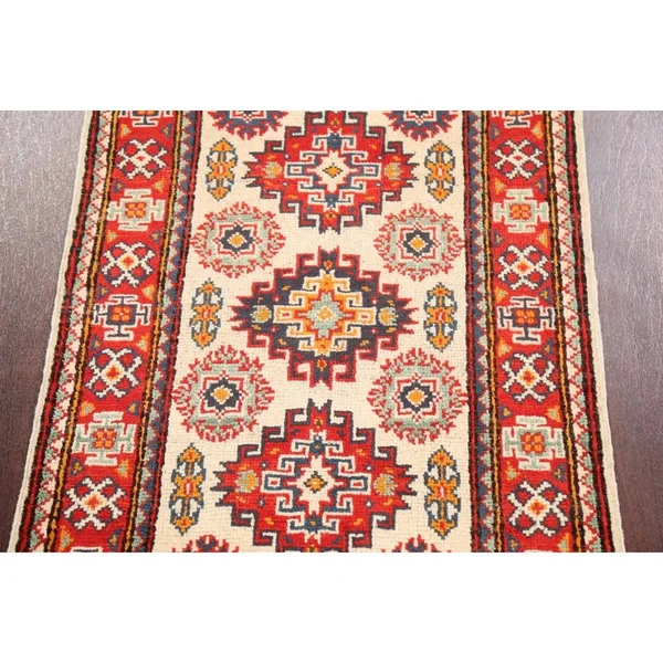 Geometric Kazak Oriental Area Rug 2x3