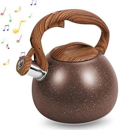 Whistling Tea Kettle Stovetop - 2.7 Quart Tea Pot for Stove Top, Stainless Steel Teapot Kettle with Whistle & Heat Resistant