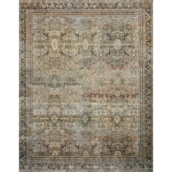 Alexander Home Isabelle Traditional Vintage Border Printed Area Rug - 7&6x22 x 9&6x22