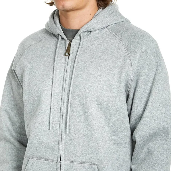 Carhartt WIP Hooded Chase Jacket - Grey Heather, Gold - M - Men