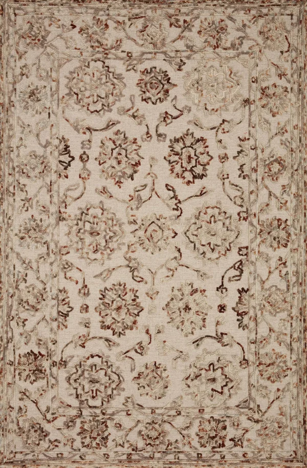 Loloi II Halle HAE-03 Taupe Rust Rug - 3 ft 6 in x 5 ft 6 in