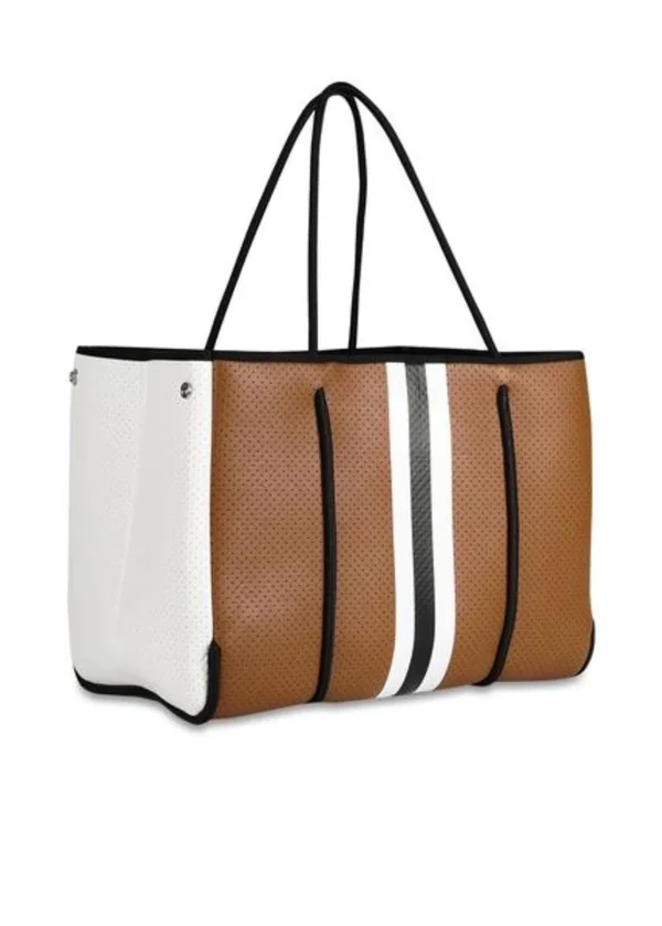 Haute Shore, Greyson Milan - Neoprene Tote Bag, Saddle Brown