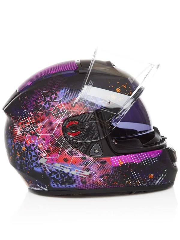 LS2 - Helmet FF397 Vector HPFC Evo Cosmos Matt Black - Pink - Size 3XL