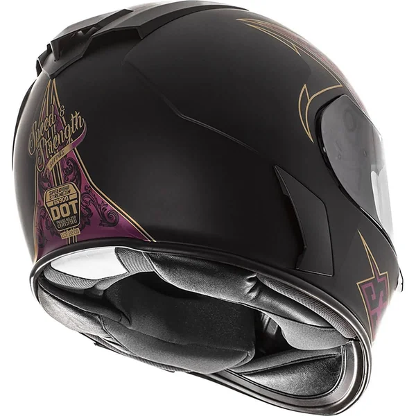 Speed & Strength SS900 Scrolls Helmet (Large - Black/Violet)