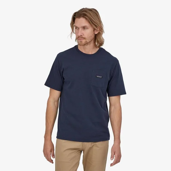 Patagonia M&s P-6 Label Pocket Responsibili-Tee Hawk Gold - Xs