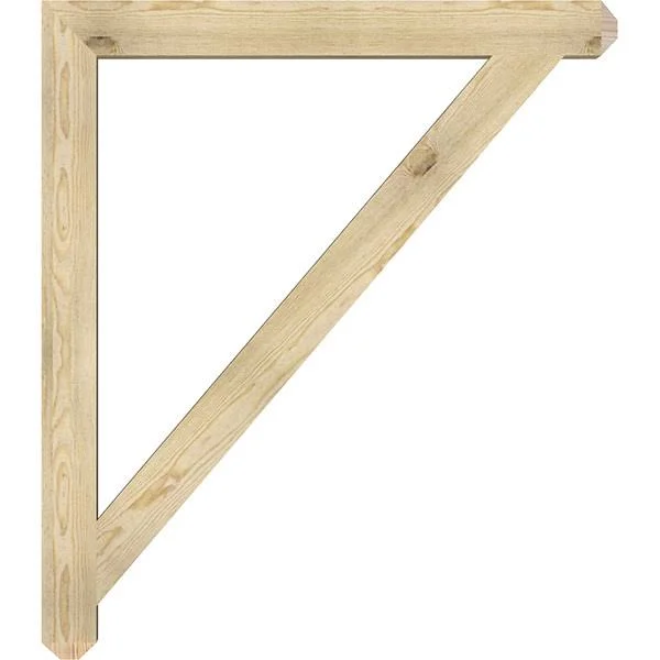 Ekena Millwork 4x22W x 42x22D x 48x22H Traditional Craftsman Rough Sawn BRACKET, Douglas Fir