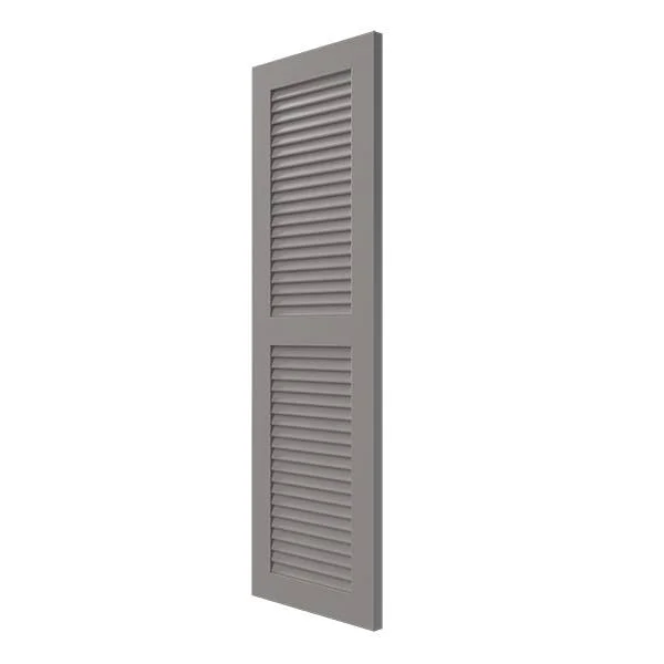 Ekena Millwork CWL12X031PRC 12x22W x 31x22H Exterior Composite Louvered Shutters (Per Pair), Primed