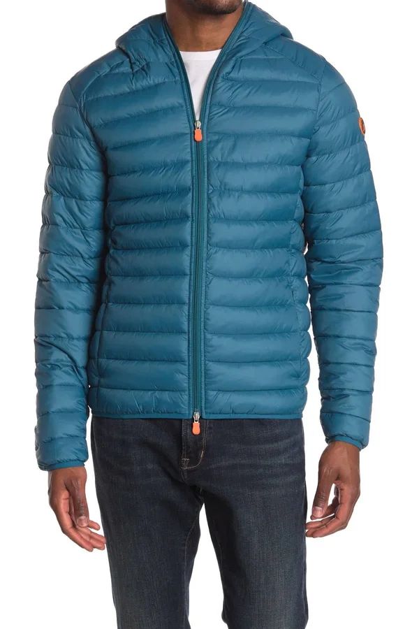 Save The Duck Basic Hooded Jacket, Blue, Regular S