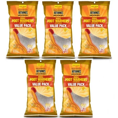 5 Pack Hothands Insole Foot Warmer 5 Pair each Value Pack