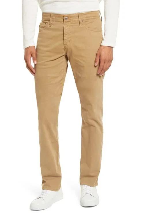 Men's Ag Everett Sud Slim Straight Fit Pants - Size 33 x 34 - Beige