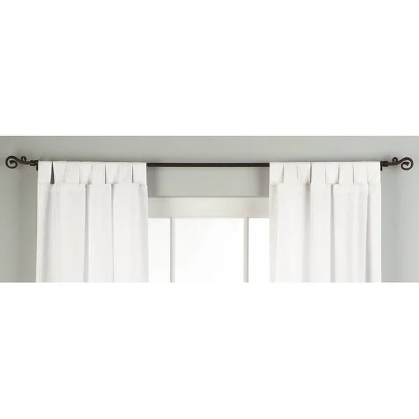 White Tab Top Velvet Curtain - Drape, Panel - Piece