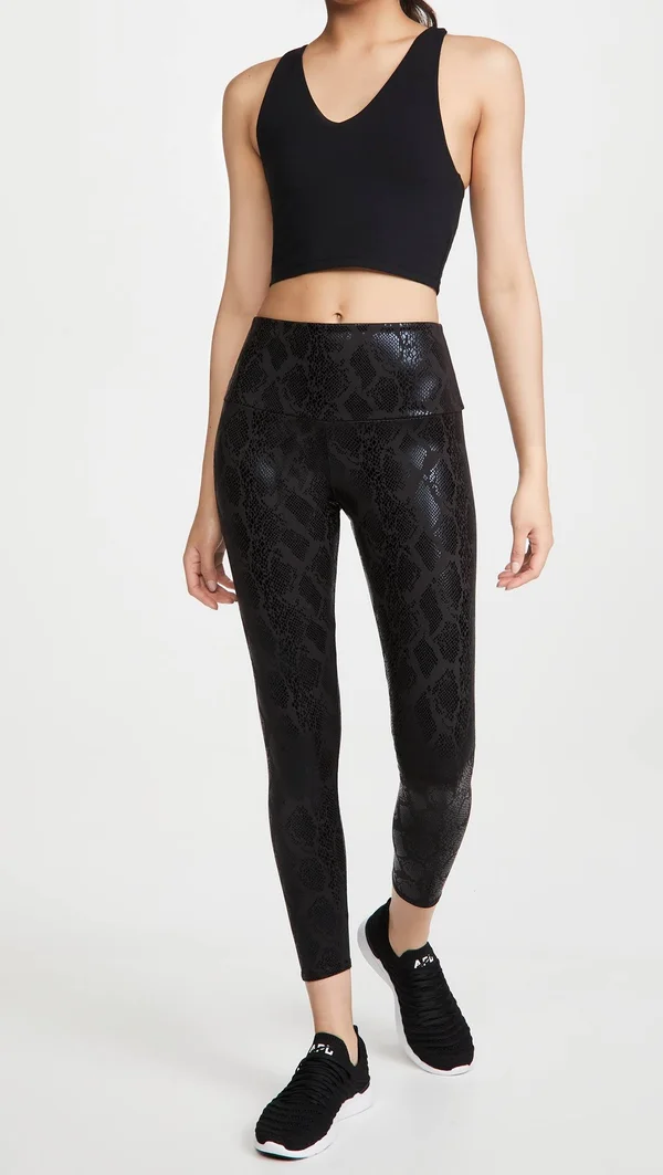 Onzie Foil Midi Legging - Black Snake, Women's