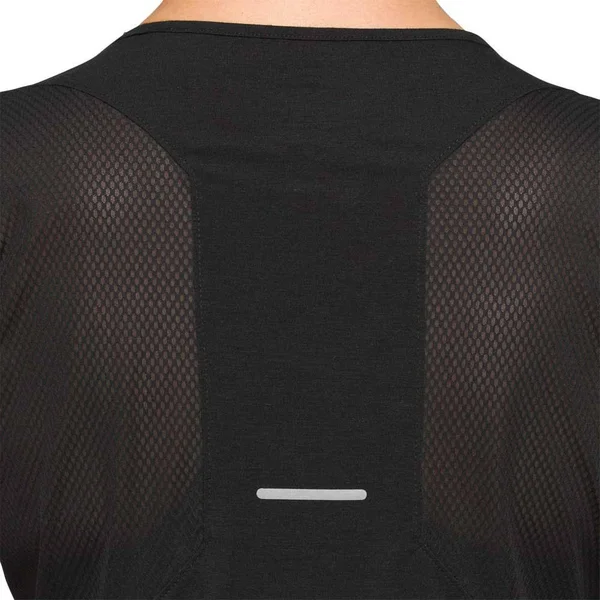 Asics V Neck T Shirt Ladies - Size 14, Black
