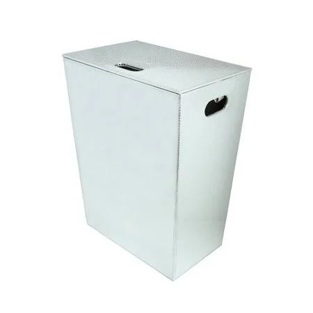 Rebrilliant Laundry Hamper with COVER, Size: Large, Silver