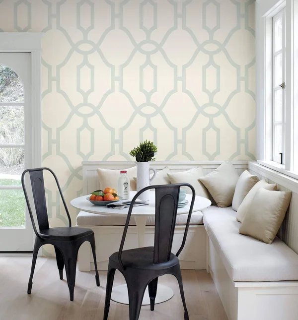 Magnolia Home Woven Trellis Peel and Stick Wallpaper - Green