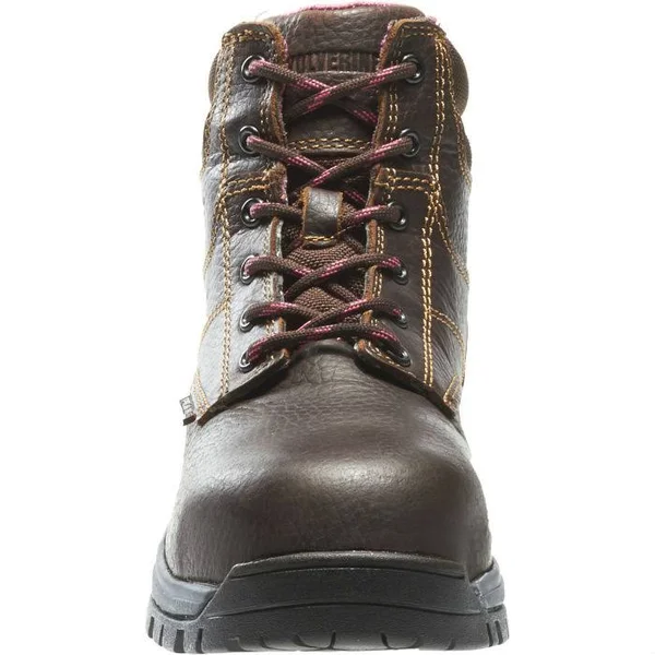 Wolverine Piper Waterproof Composite-Toe 6 inch Work Boot, Women's, Size: 5, Brown