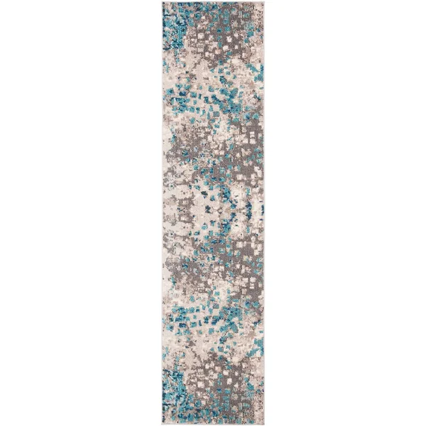 Safavieh Clearance Madison 400 MAD425E Grey/Blue Rug - 2&2x22x12&0x22 - Runner