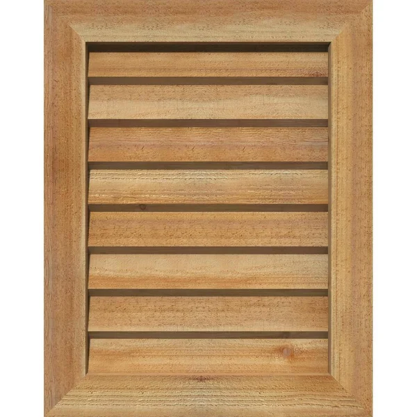 Ekena Millwork GVWVE34X2002RDUWR 34x22W x 20x22H Vertical Gable Vent (39x22W x 25x22H Frame Size): Unfinished - Non-Functional, R