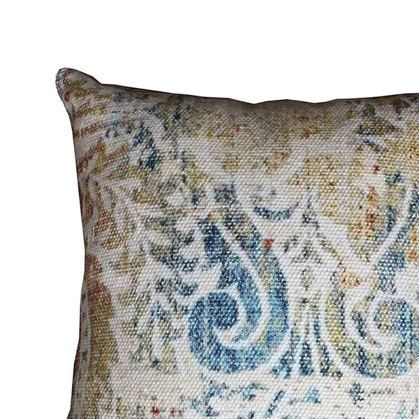 18 x 18 Hand Block Printed Cotton Accent Pillow COVER - Multicolor