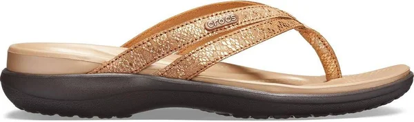 Crocs Capri Strappy Flip 8 Women's Bronze