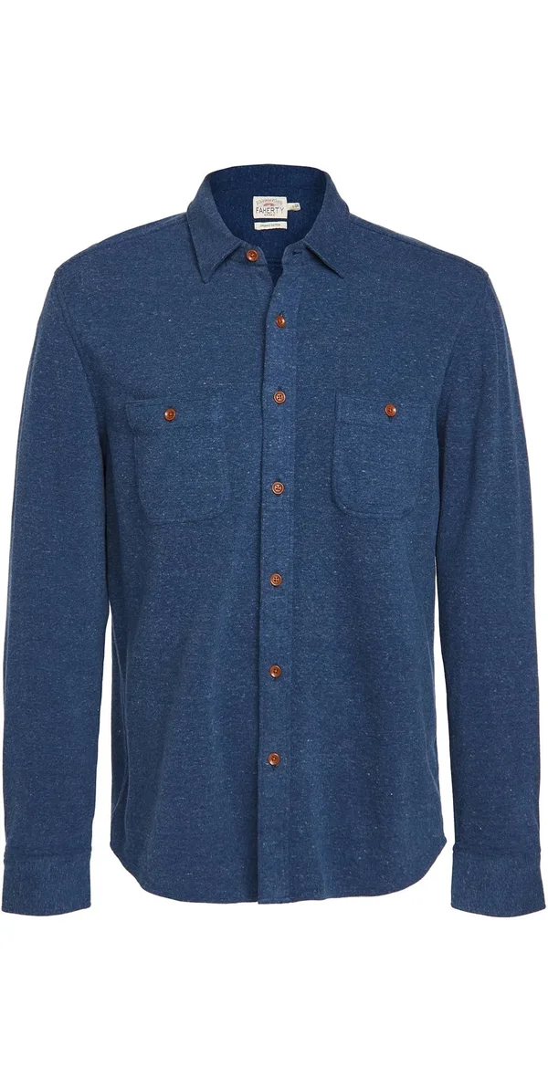 Faherty Men's Knit Alpine Shirt Xs