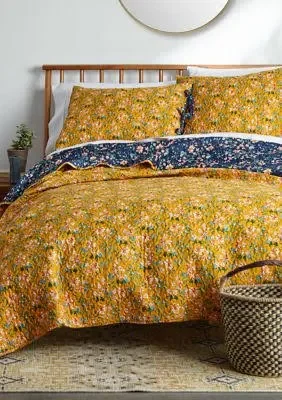 Levtex Bryce Quilt Set - Gold - Full/Queen