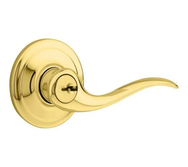 Kwikset 750tnl-3 Tustin Vestibule Door Lever - Bright Brass