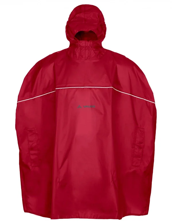 Vaude Kids Grody Poncho RED, Casual Jacket (Size L - Color Indian Red)