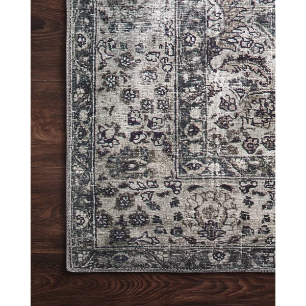 Alexander Home Isabelle Traditional Vintage Border Printed Area Rug - 5& x 7&6x22 - Taupe/Stone
