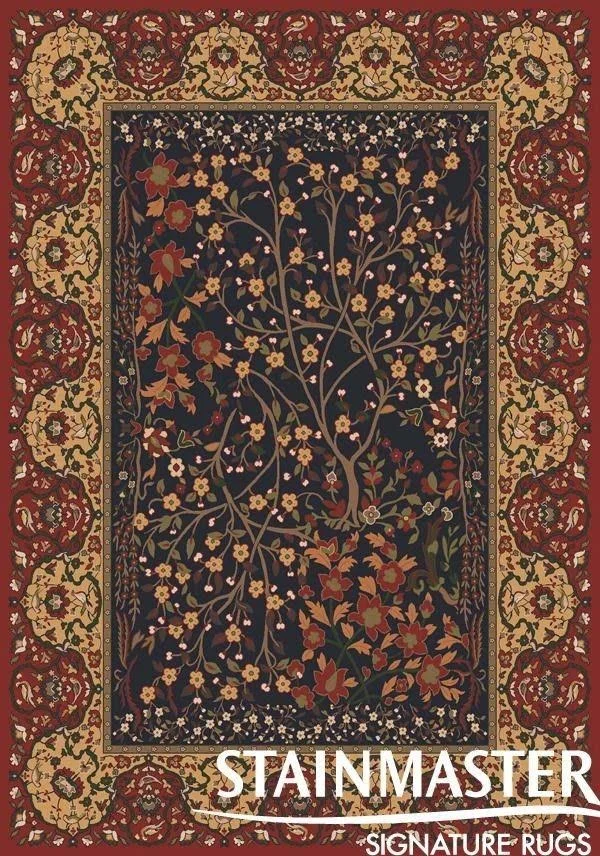 Milliken Russet 7& 7x22 Balsa Rug Kashmiran Traditional Square