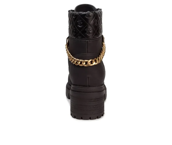 Juicy Couture Question Quilted Chain Fashion Boot - Black