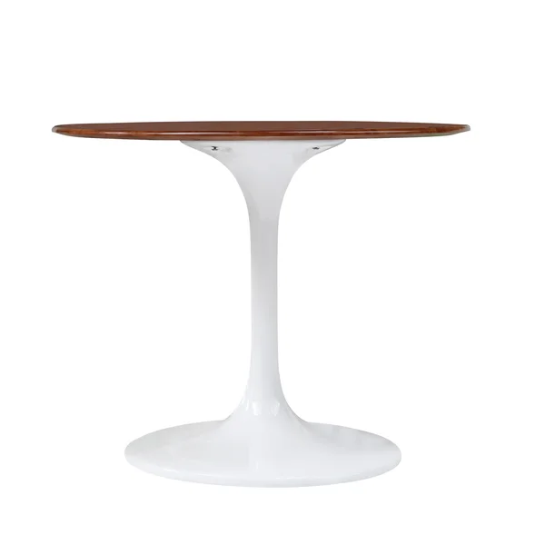 Fine Mod Imports Flower Table Wood Top 30 Inches - Walnut