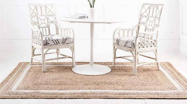 Unique Loom Gujarat Braided Jute Rug - Natural/Ivory (2& 0 x 3& 0)