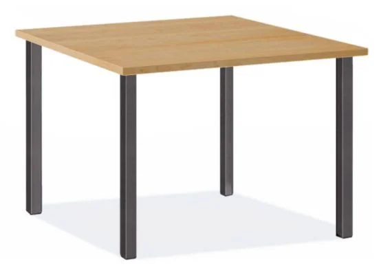 Room & Board - Modern Parsons Leg 40W 40D Square Table w/ 2x22 Leg, Maple Top w/ Natural Steel Base