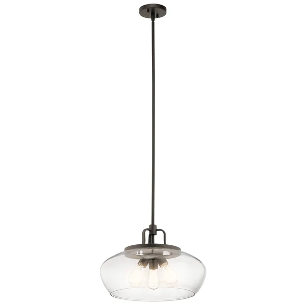 Kichler Davenport Pendant/3 Light Semi Flush - Olde Bronze - 43904OZ